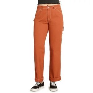 Dickies Women's Straight Leg Jeans in Orange